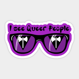 Lesbian Pride Sunglasses - Queer People Sticker